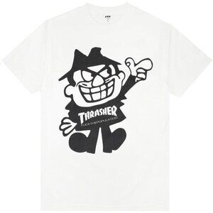 NEW FTP x Thrasher Boris Tee - White - Large